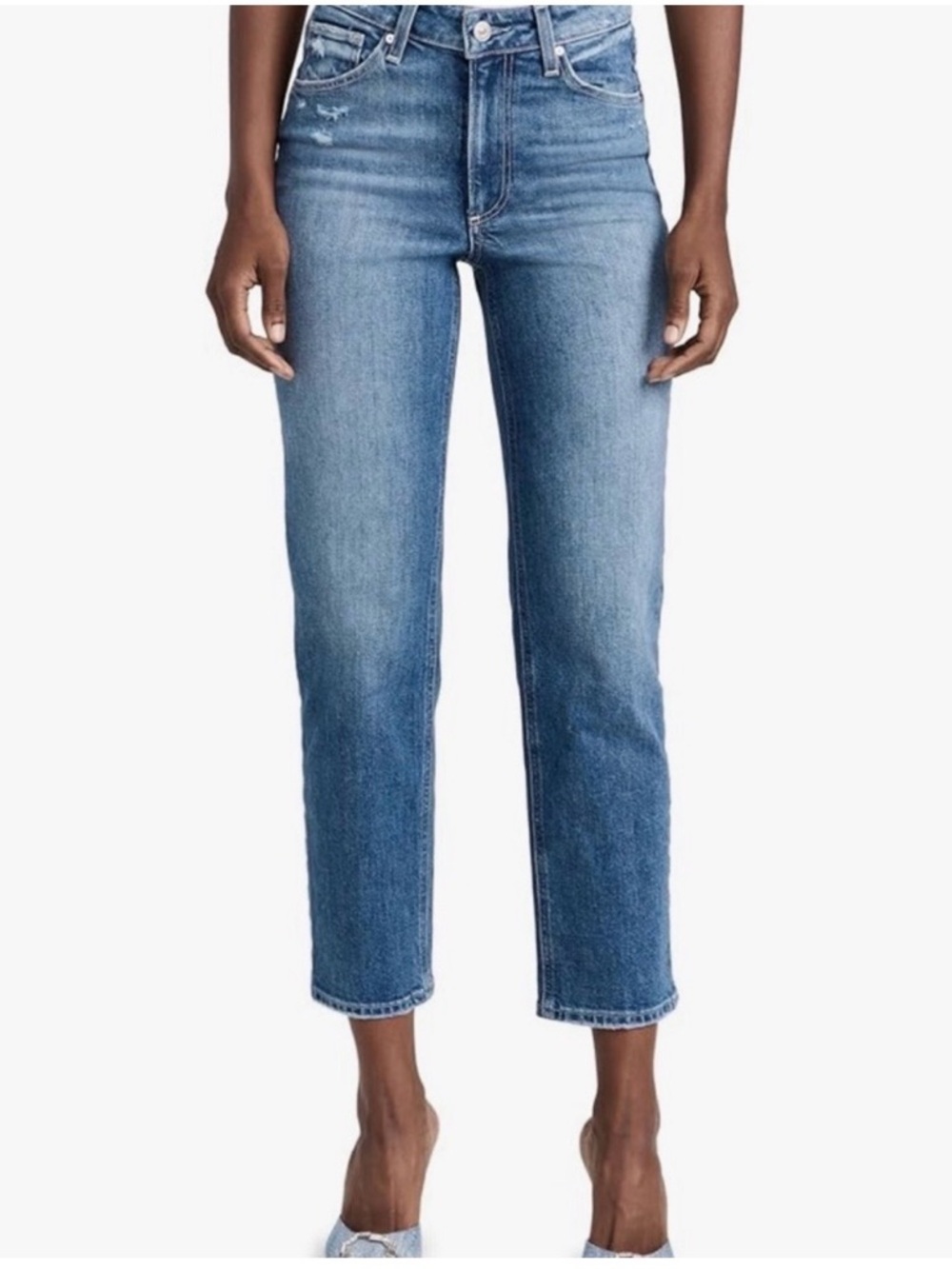 Paige Sarah Straight Ankle Jeans
